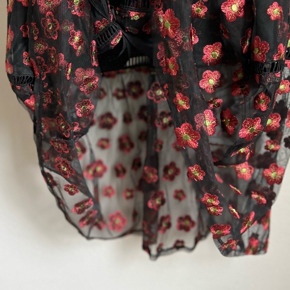 Jack by BB Dakota Dress Black Floral Sheer Midi Dress - Picture 11 of 11